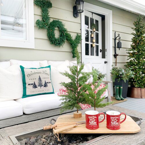 Christmas Deck + Favorite Gold Spray Paint