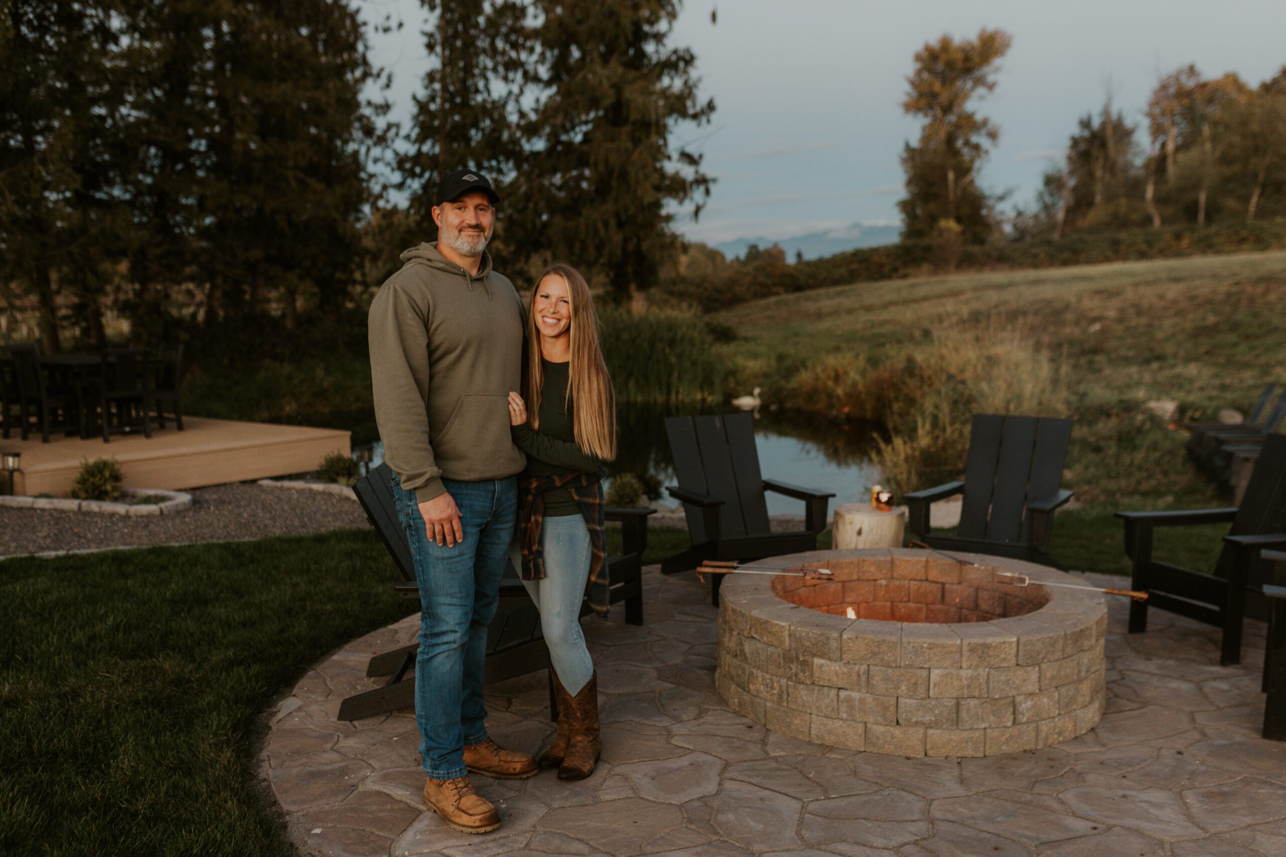 Backyard Fire Pit Area Makeover