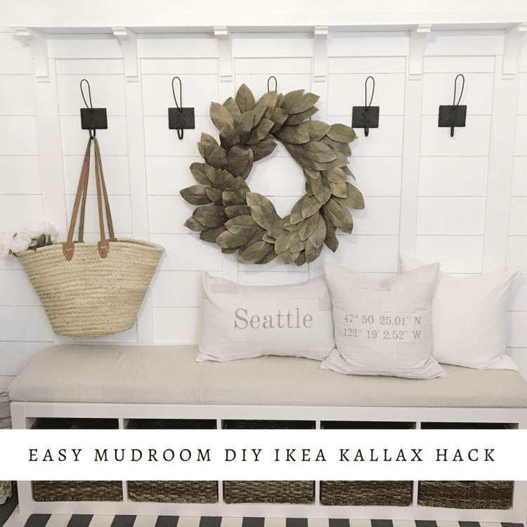 {Ikea Hack} DIY – Mudroom Bench Built In!