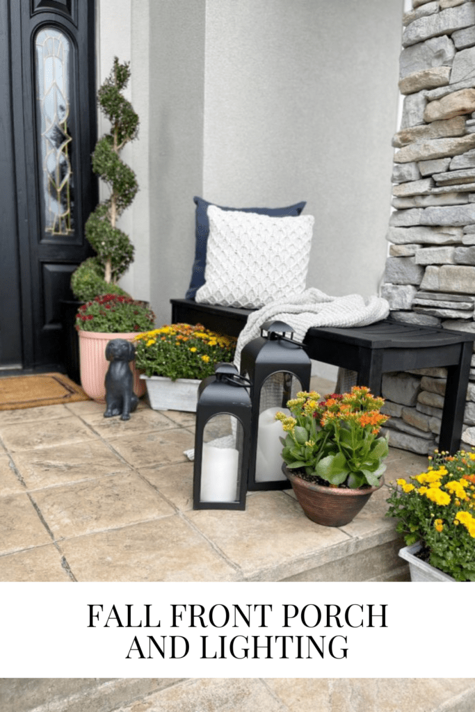 Fall Front Porch and Lighting • Dreaming of Homemaking